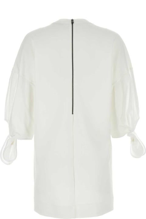 ウィメンズ新着アイテム Max Mara White Stretch Nylon Blend Agora T-shirt Mini Dress