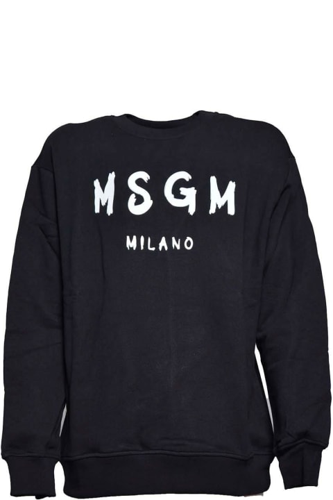 MSGM Topwear for Women MSGM Logo Printed Crewneck Sweatshirt