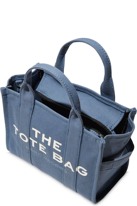 أدوات منزلية Marc Jacobs 'traveler Handbag' Light Blue Mini Tote Bag With Logo In Fabric Woman