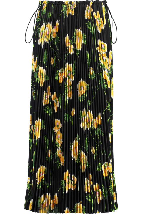 Fashion for Women Balenciaga Pleated Skirt With Floral Pattern