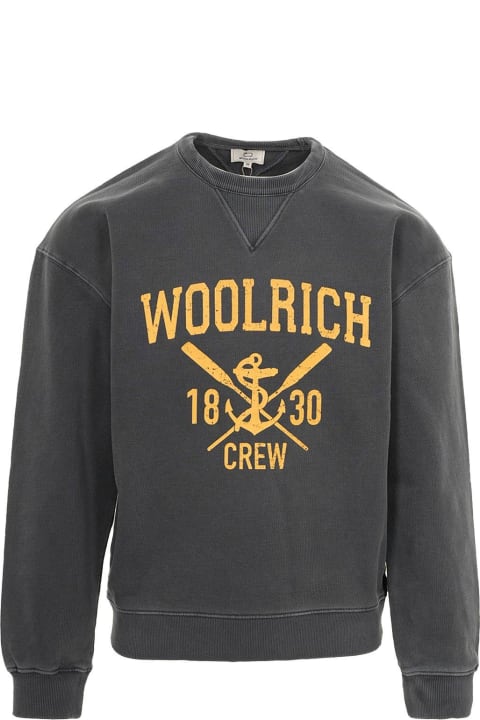 Woolrich Fleeces & Tracksuits for Men Woolrich Woolrich Logo Printed Crewneck Sweatshirt