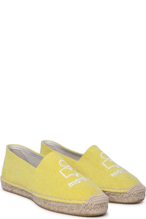 Flat Shoes for Women Marant Étoile 'canae' Yellow Cotton Espadrilles