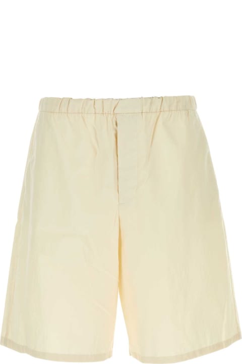 Fashion for Men Prada Passtel Yellow Cotton Bermuda Shorts