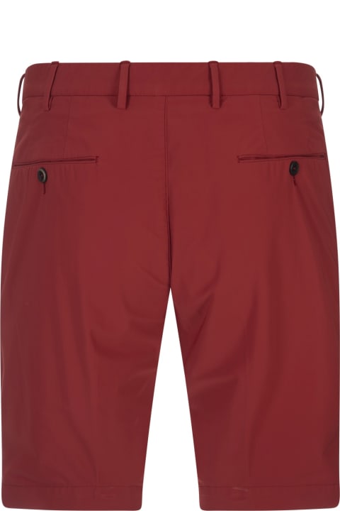 PT Bermuda Pants for Men PT Bermuda Red Stretch Cotton Shorts