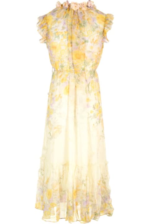 ウィメンズ新着アイテム Zimmermann 'harmony' Midi Dress With Floral Print