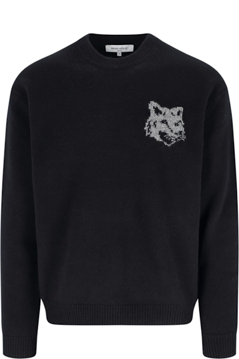 Maison Kitsuné for Kids Maison Kitsuné 'fox Head' Crew Neck Sweater