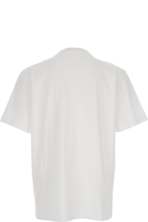 أدوات منزلية Dsquared2 Black And White Set Of Two T-shirts With Logo On The Front In Cotton Man