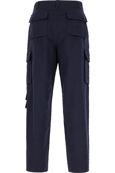 Pants for Men Givenchy Navy Blue Cotton Pants
