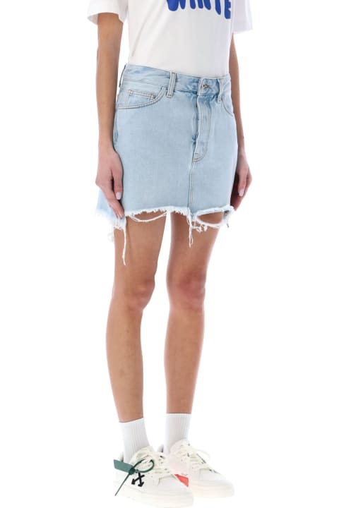 Twisted Bleach Mini Skirt
