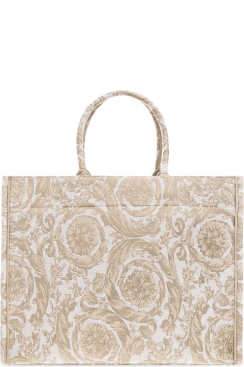 Bags Sale for Men Versace Athena Barocco Jacquard Large Tote Bag