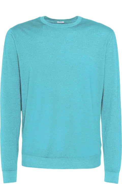 メンズ Maloのフリース＆ラウンジウェア Malo Light Blue Crew-neck Sweater