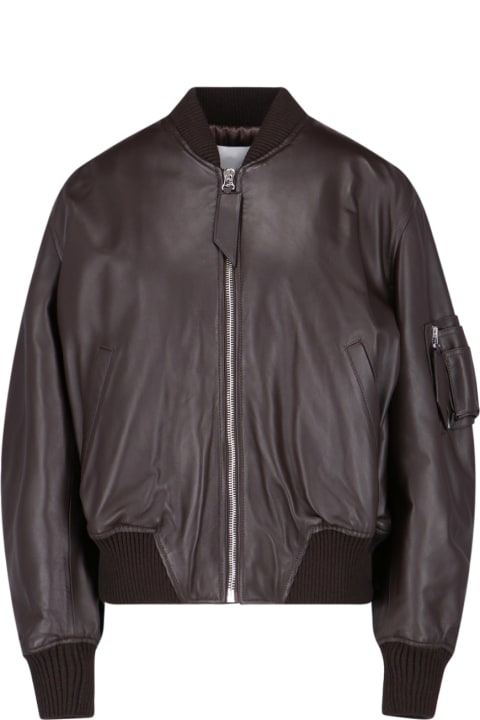 ウィメンズ The Atticoのコート＆ジャケット The Attico Brown Leather Jacket
