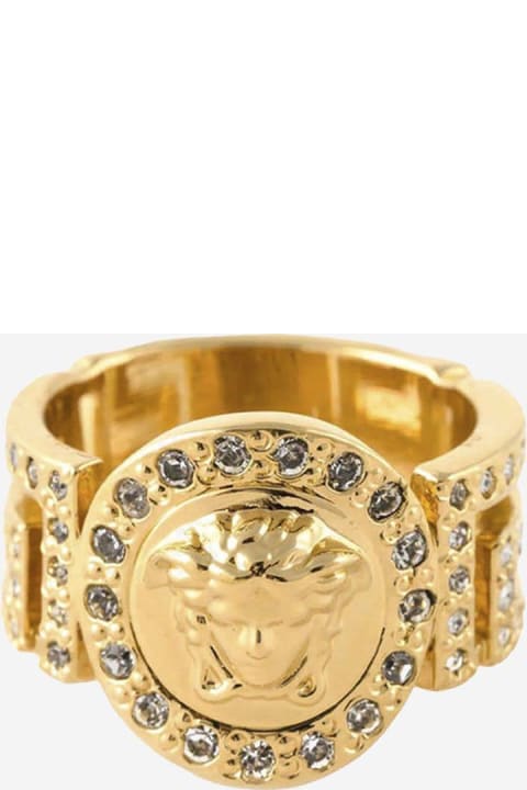Versace Rings for Women Versace La Medusa Ring With Crystals