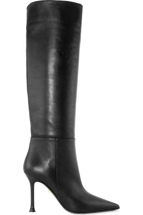 Alevì Boots for Women Alevì Black Leather Knee-high Boots