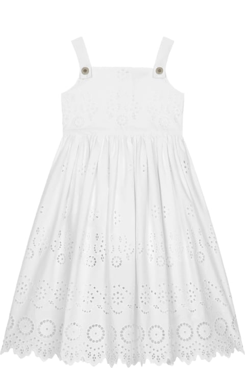 Dolce & Gabbana Dresses for Girls Dolce & Gabbana Dress In Poplin And Anangallo Lace