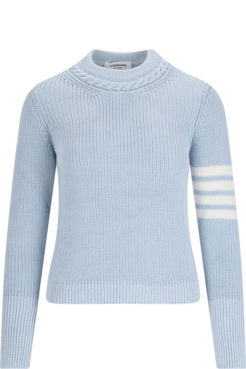 Thom Browne Sweaters for Women Thom Browne 'half Stitch Crew Neck' Cotton Pullover