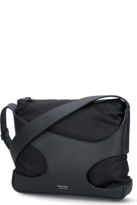 Ferragamo Shoulder Bags for Men Ferragamo "cut-out" Crossbody Bag