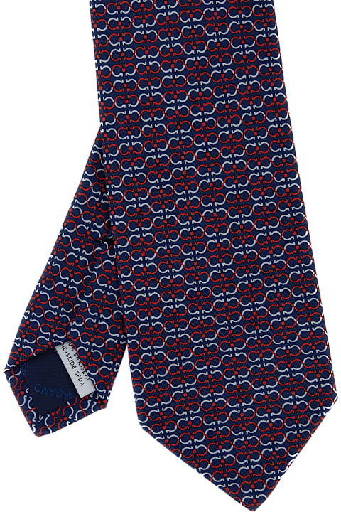 Ferragamo for Men Ferragamo Multicolor Tie With All-over Print In Silk Man
