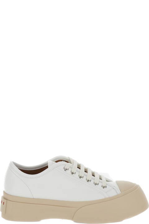Marni Sneakers for Women Marni 'pablo' White Sneakers With Lace Up Closure In Leather Woman