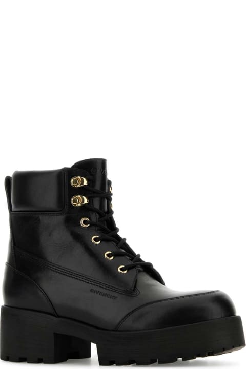 Homeware Givenchy Black Leather Trekker Ankle Boots