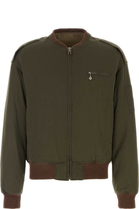 Visvim for Women Visvim Olive Green Wool Blend Gunner Down Jacket