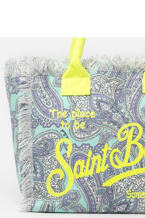 Homeware MC2 Saint Barth Cotton Canvas Tote Bag With Paisley Print