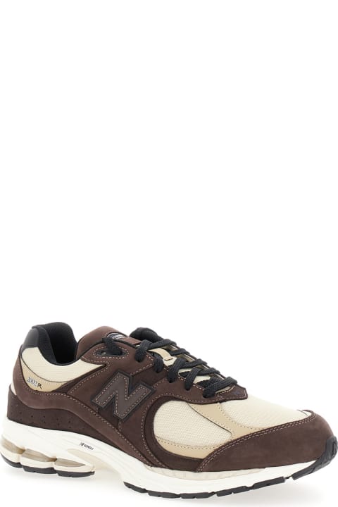 Fashion for Men New Balance '2002' Brown And Beige Low Top Sneakers With Logo Detail In Suede And Fabric Man