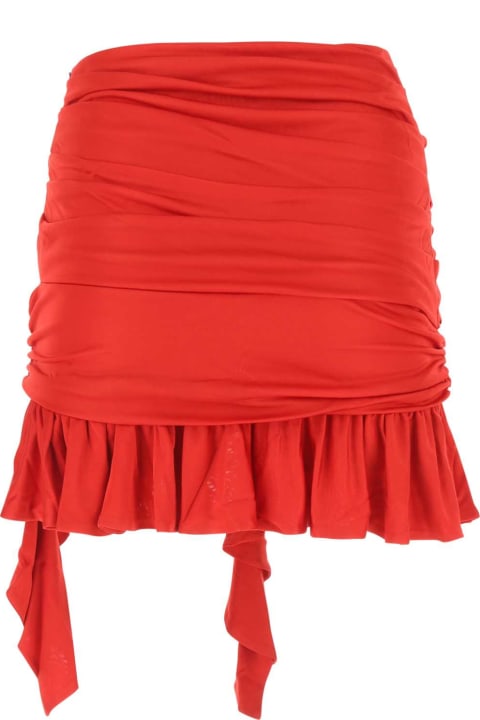 ウィメンズ新着アイテム ANDREĀDAMO Red Viscose Mini Skirt