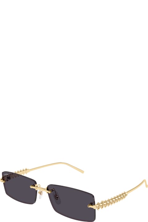 Cartier Eyewear for Kids Cartier Eyewear Cartier Ct0604s Clash De Cartier 002 Gold Smoke Sunglasses