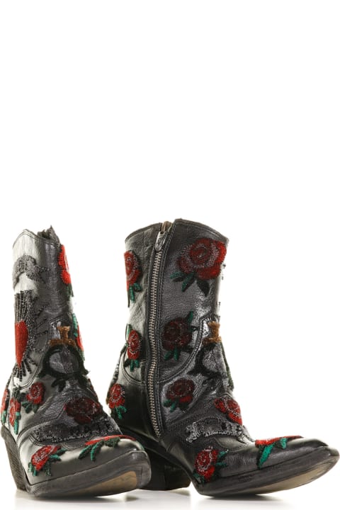 Texan Model Ankle Boot With Embroidery