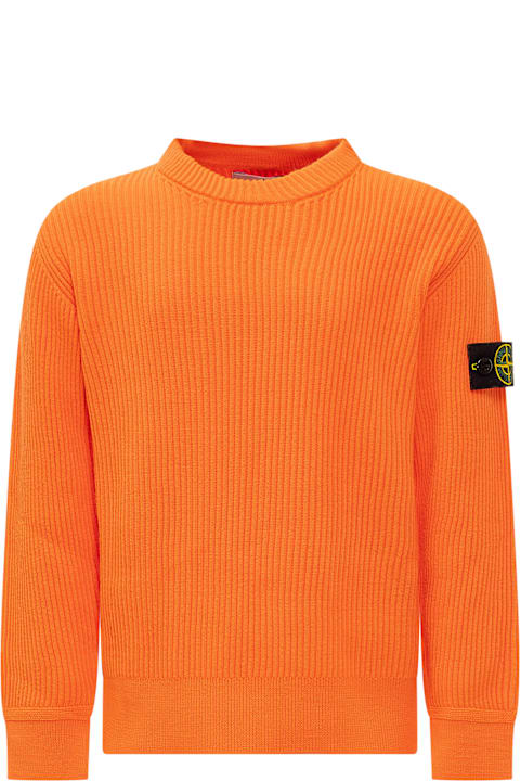 ملابس علوية لـ بنات Stone Island Junior Sweater