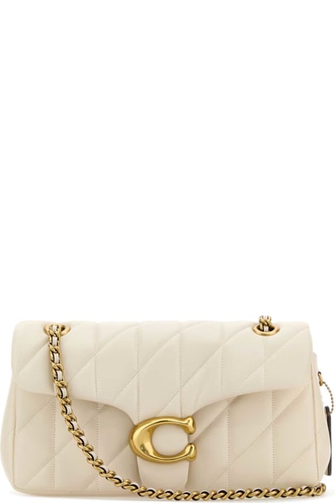 Coach for Women Coach Ivory Leather Tabby 26 Shoulder Bag