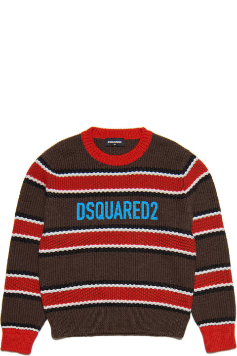 Dsquared2 Topwear for Girls Dsquared2 Brown Sweater Unisex
