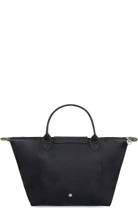 ウィメンズ新着アイテム Longchamp Le Pliage Logo Embroidered Medium Tote Bag