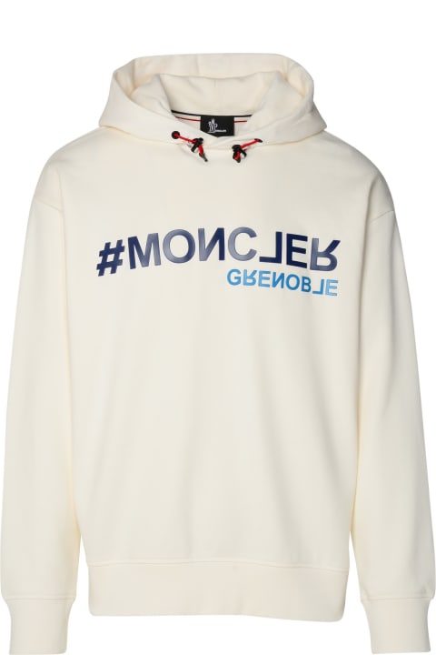Fleeces & Tracksuits for Men Moncler Ivory Cotton Sweatshirt