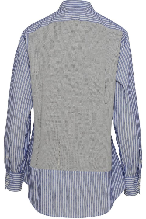 Homeware Maison Margiela V-neck Destroyed Effect Spliced Shirt