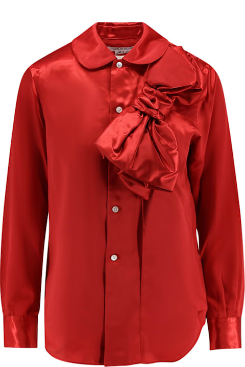Homeware Comme des Garçons Play Satin Shirt With Maxi Bow