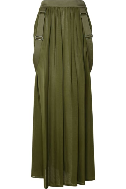 Max Mara Clothing for Women Max Mara 'jedy' Khaki Silk Skirt