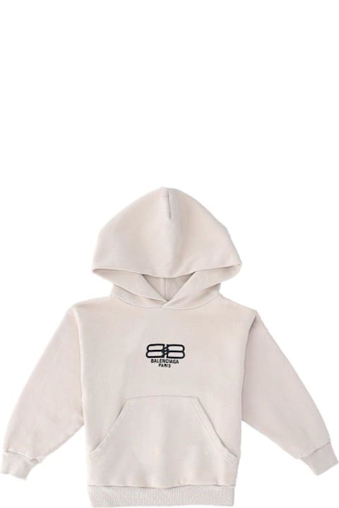 Balenciaga Sweaters & Sweatshirts for Boys Balenciaga Logo Embroidered Hoodie