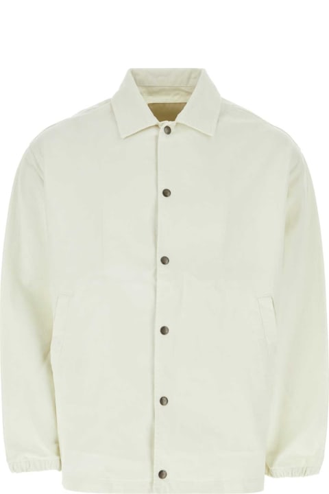 Emporio Armani Coats & Jackets for Men Emporio Armani White Denim Jacket