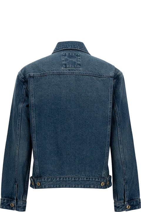ウィメンズ MICHAEL Michael Korsのコート＆ジャケット MICHAEL Michael Kors Blue Jacket With Classic Collar And Buttons In Cotton Denim Woman