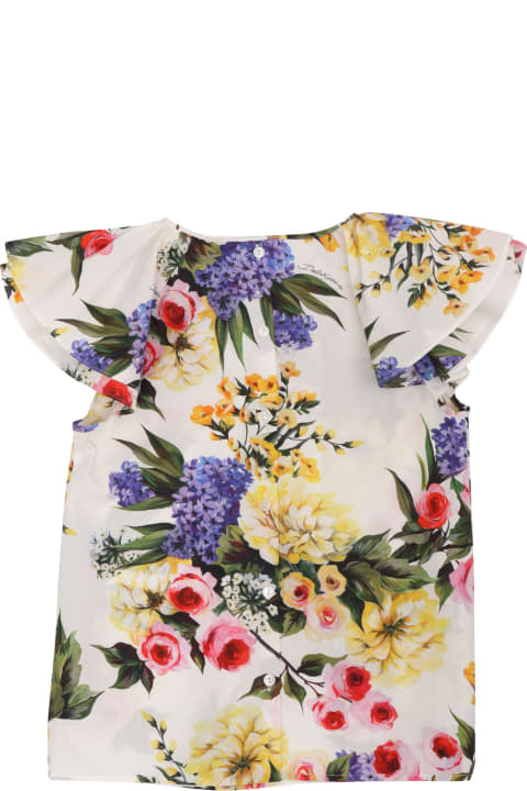 Topwear for Girls Dolce & Gabbana D&g Floral Print T-shirt