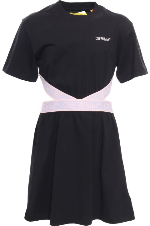 Dresses for Girls Off-White Black Dress With Logo