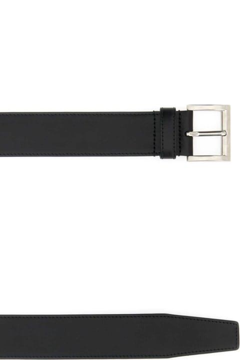 Belts for Women Prada Black Leather Belt