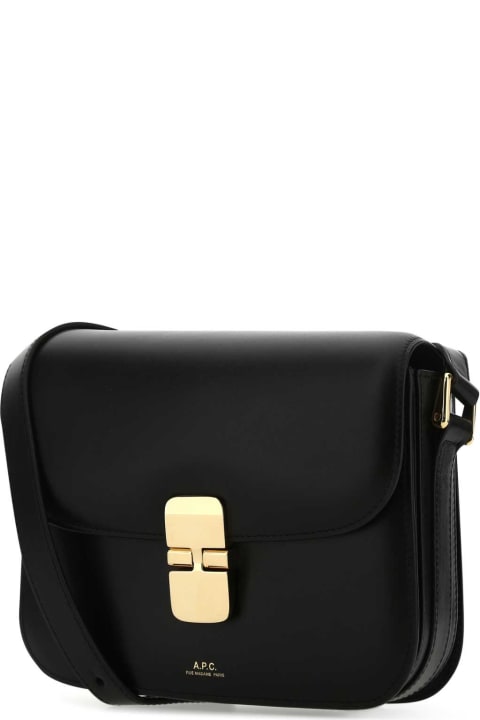 A.P.C. for Women A.P.C. Black Leather Small Grace Crossbody Bag