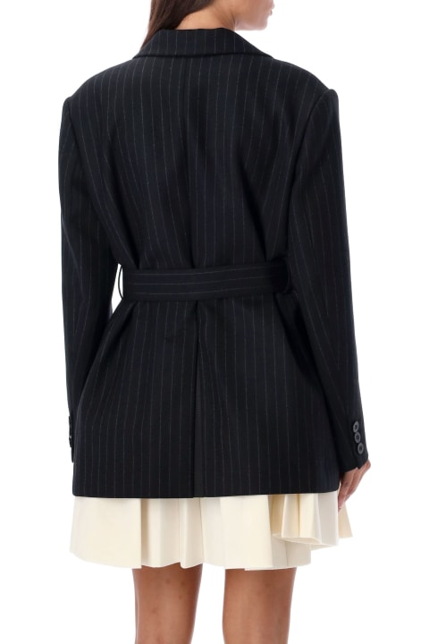 Sacai Coats & Jackets for Women Sacai Chalk Stripe X Suiting Bonding Jacket