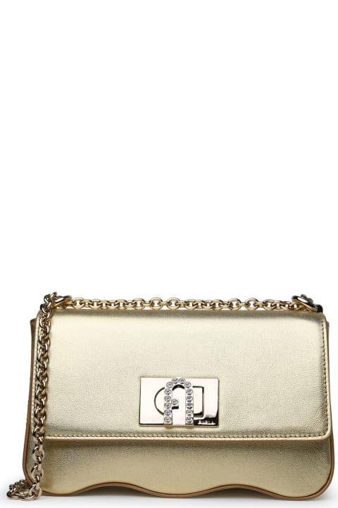 Furla for Women Furla 'furla 1927' Gold Calf Leather Bag
