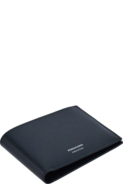 Ferragamo for Men Ferragamo Black Classic Bi-fold Leather Wallet