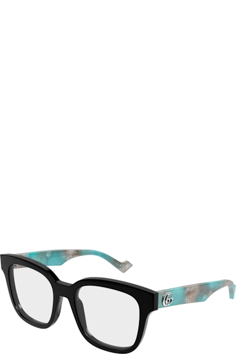 Gucci Eyewear for Kids Gucci Eyewear Gucci Gg0958o Linea Emblem 017 Black Havana Light Blu Glasses