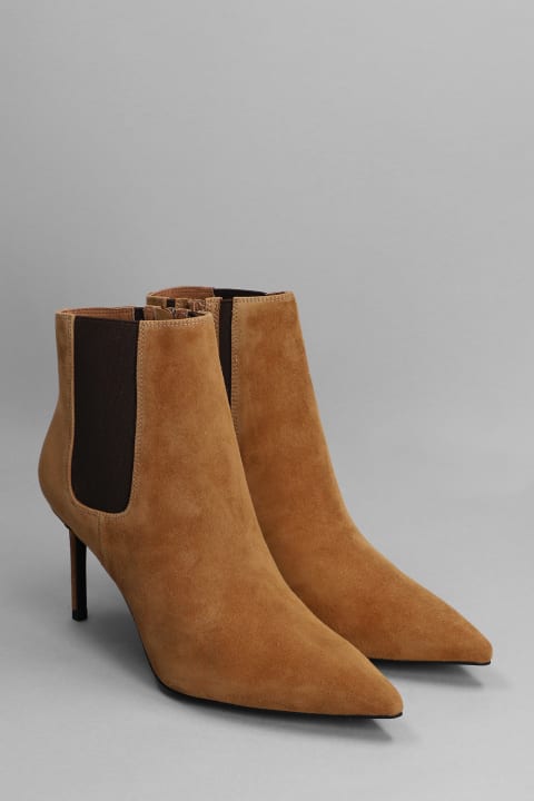 Nixie-g High Heels Ankle Boots In Leather Color Suede